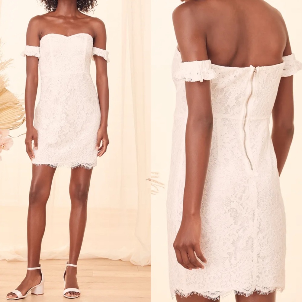 Lulus Splendorous Evenings Lace Mini Dress